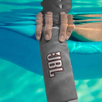 Bluetooth-Lautsprecher JBL Flip 6 bedruckt  grau